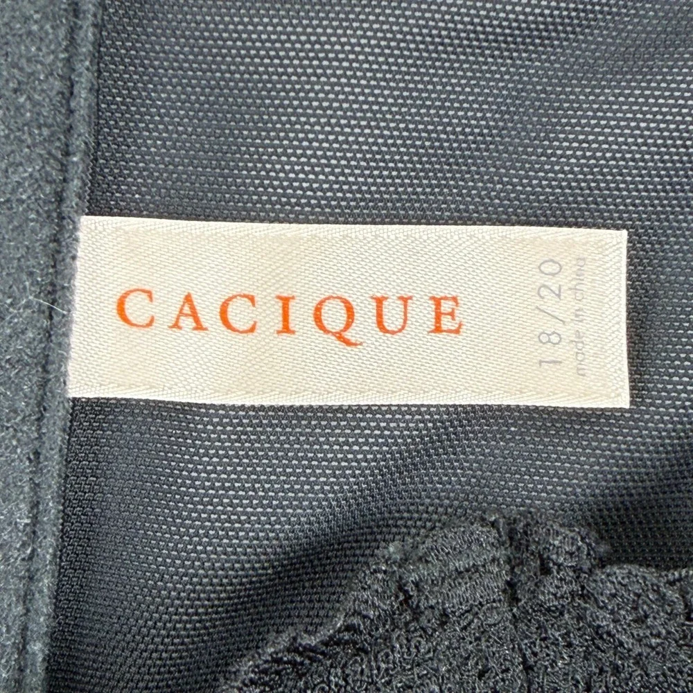 Cacique Black Lace Garter Belt‎ Corset Style Size 18/20
